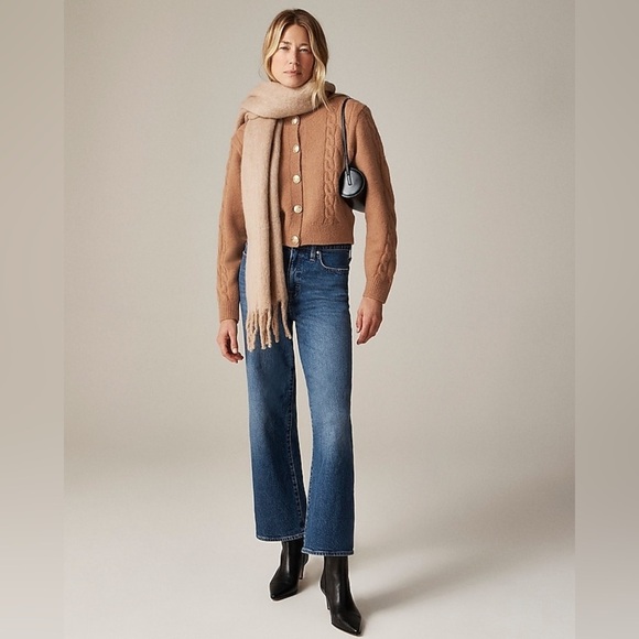 J Crew Caramel Alpaca Merino Button front Cardigan, Small - Picture 2 of 12